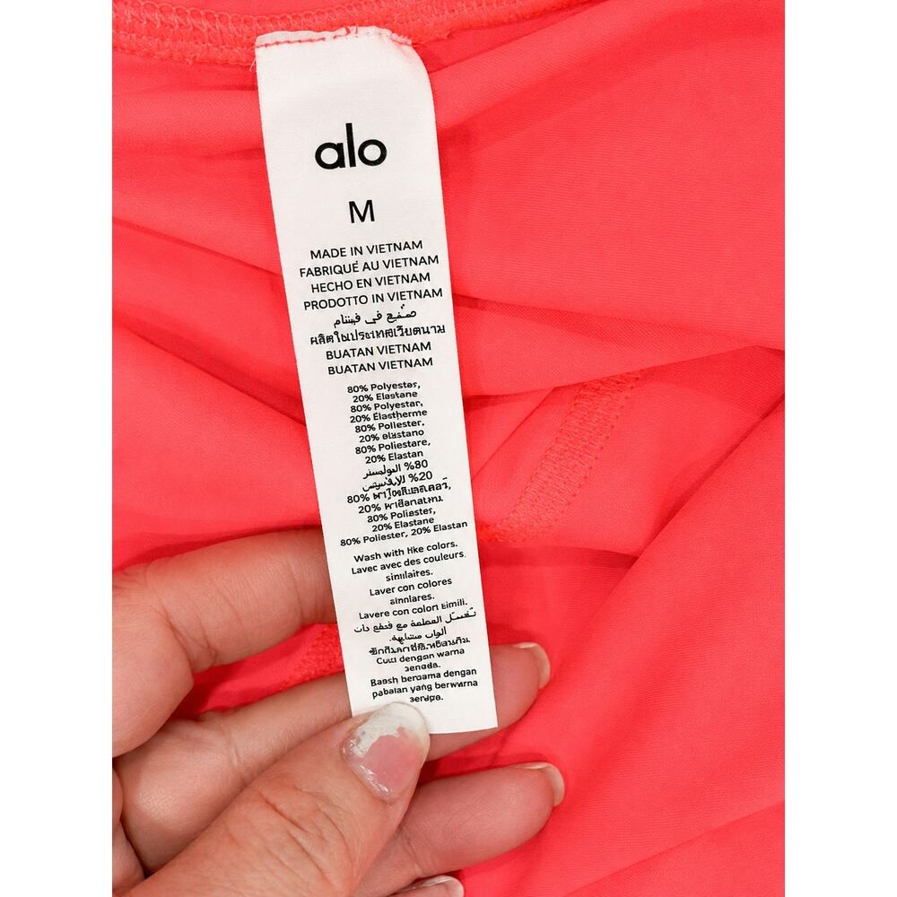 ALO Full-Length High-Waist Airlift Leggings Fluorescent Pink Coral Medium 🌺✨💖 - Picture 11 of 12